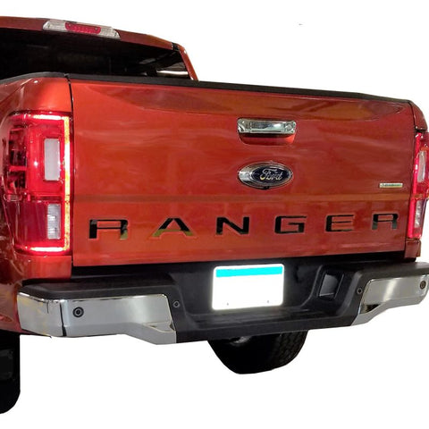 Putco 19-20 Ford Ranger - Black Platinum Tailgate Letters RANGER - 55554BPFD