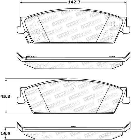 StopTech Street Brake Pads - 308.11940