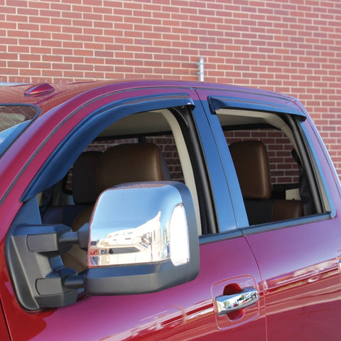 Westin 2016-2018 Nissan Titan/Titan XD Wade Slim Wind Deflector 4pc - Smoke - 72-69418