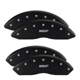 MGP 4 Caliper Covers Engraved Front & Rear Trailblazer style/SS Red finish silver ch - 14030STSSRD