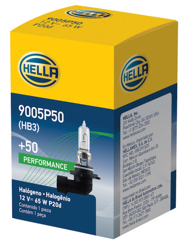 Hella Bulb 9005 12V 65W P20D T4 +50 - 9005P50