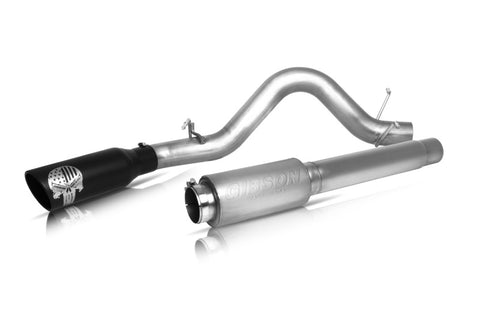 Gibson 2020 Ford F-250 SD Crew 96in Bed 7.3L Patriot Skull Cat-Back Single Exhaust System- Stainless - 76-0039