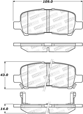 StopTech Street Brake Pads - 308.09990