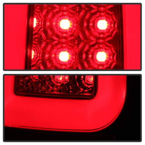 Spyder 97-03 Ford F150 Stylsd. F250 V3 Light Bar LED Tail Lights - Red/Clr ALT-YD-FF15097V3-LBLED-RC - 5084453