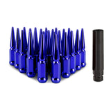 Mishimoto Mishimoto Steel Spiked Lug Nuts M12 x 1.5 24pc Set Blue - MMLG-SP1215-24BL