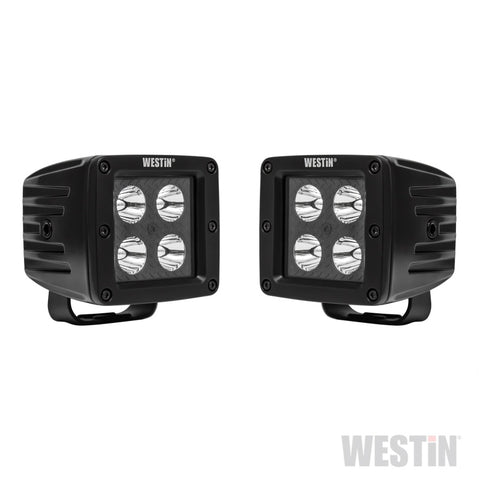 Westin LED Auxiliary Light 3.2in x 3.0in Spot w/5W Cree - Black - 09-12205A-PR