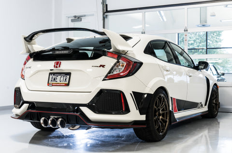 AWE Tuning 2017+ Honda Civic Type R Track Edition Exhaust w/Front Pipe & Triple Chrome Silver Tips - 3020-52000