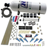 Nitrous Express 8 Cyl Shark Direct Port 4 Solenoids Nitrous Kit (200-600HP) w/15lb Bottle - 90006-15