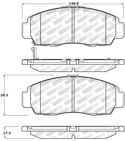 StopTech Street Select Brake Pads - Front/Rear - 305.15060