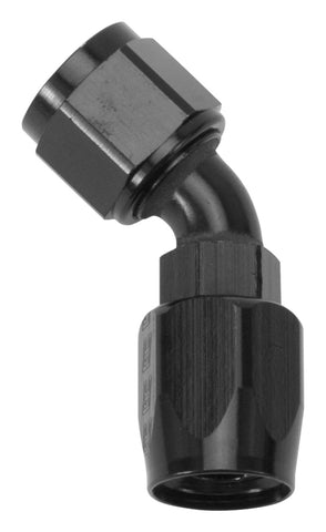 Russell Performance -12 AN Black 45 Degree Full Flow Swivel Hose End - 613125