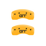 MGP 4 Caliper Covers Engraved Front Mustang Rear S197/GT Yellow Finish Black Char 2003 Ford Mustang - 10017SMG2YL