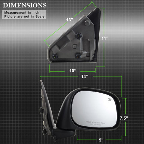 xTune Dodge Ram 02-08 Power Heated OE Mirror - Right MIR-03DRAM02-PW-R - 9938603