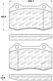 StopTech Performance 00-06 Jaguar S Typre R / XJ R / XJR-S / XJ Sport Rear Brake Pads - 309.05921