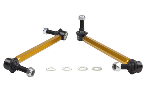 Whiteline 05+ Mustang Coupe 8cyl (Inc Shelby GT/ GT500) Front Swaybar Link Kit H/Duty Adj Steel Ball - KLC169