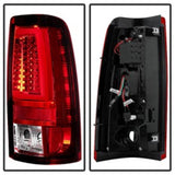 Spyder Chevy Silverado 1500/2500 03-06 Version 2 LED Tail Lights - Red Clear ALT-YD-CS03V2-LED-RC - 5081926