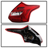 Spyder 12-14 Ford Focus 5DR LED Tail Lights - Red Clear (ALT-YD-FF12-LED-RC) - 5085153