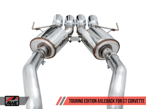 AWE Tuning 14-19 Chevy Corvette C7 Z06/ZR1 (w/o AFM) Touring Edition Axle-Back Exhaust w/Chrome Tips - 3015-42133