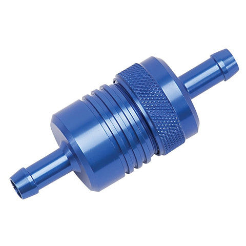 Russell Performance Blue Street Fuel Filter (3in Length 1-1/8in diameter 5/16in inlet/outlet) - 645080