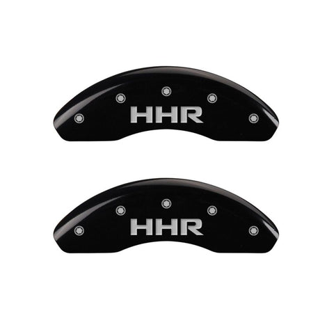 MGP 4 Caliper Covers Engraved Front & Rear HHR Black finish silver ch - 14224SHHRBK