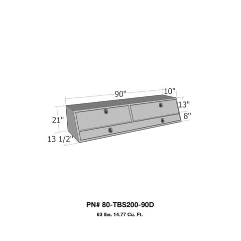 Westin/Brute Contractor TopSider 90in w/ Doors - Aluminum - 80-TBS200-90D