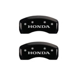 MGP 4 Caliper Covers Engraved Front & Rear Honda Black finish silver ch - 20139SHONBK