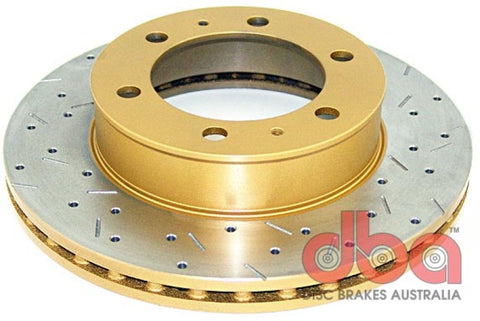 DBA 05+ Toyota 4-Runner KUN/GGN/TGN Front Drilled and Slotted 4000 Series Rotor - 42714XS
