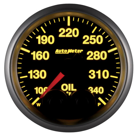 Autometer Elite 52mm 100-340 Deg F Oil Temp Peak & Warn w/ Electronic Control Gauge - 5640