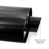 Mishimoto Muffler with 2.5in Center Inlet/Outlet - Angled Tip - Black - MMEXH-MF-AT-25CCBK