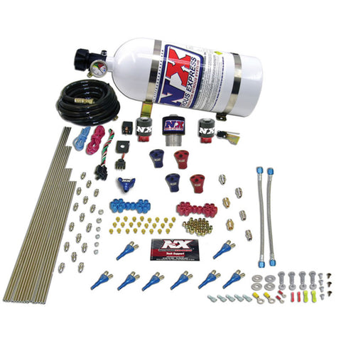 Nitrous Express Pro-Shk/Gas 2 Fuel 1 Supershark Solenoid Nitrous Kit (200-600HP) w/10lb Bottle - 92206-10