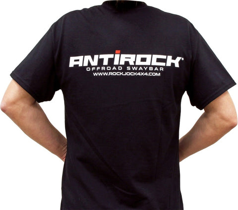 RockJock T-Shirt w/ Antirock Logos Front and Back Black XXXL - RJ-711005-XXXL