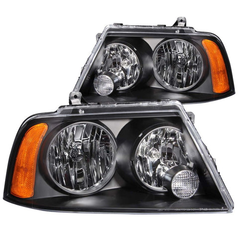 ANZO 2003-2006 Lincoln Navigator Crystal Headlights Black - 111045