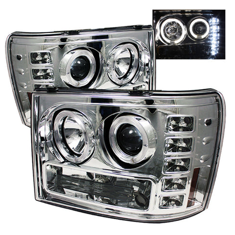 Spyder GMC Sierra 1500/2500/3500 07-13 Projector Headlights LED Halo- LED Chrome PRO-YD-GS07-HL-C - 5010612