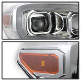 xTune Toyota Tacoma 16-18 DRL Light Bar Projector Headlights - Chrome PRO-JH-TTA16-LBDRL-C - 9039263