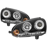 Spyder Volkswagen GTI 06-09/Jetta 06-09 Halogen Model Only - LED Halo DRL Black PRO-YD-VG06-HL-BK - 5012098