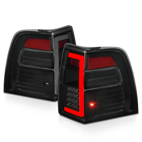 ANZO 07-17 Ford Expedition LED Taillights w/ Light Bar Black Housing Smoke Lens - 311409
