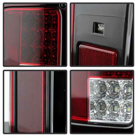 Spyder Jeep Wrangler 07-15 LED Tail Lights Red Clear ALT-YD-JWA07-LED-RC - 5070401