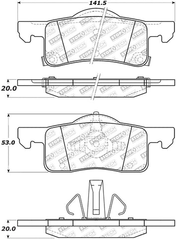 StopTech Street Select Brake Pads - Front/Rear - 305.09350