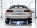 AWE Tuning Audi B9 RS 5 Sportback Touring Edition Exhaust-Resonated- Diamond Black RS Style Tips - 3015-33118