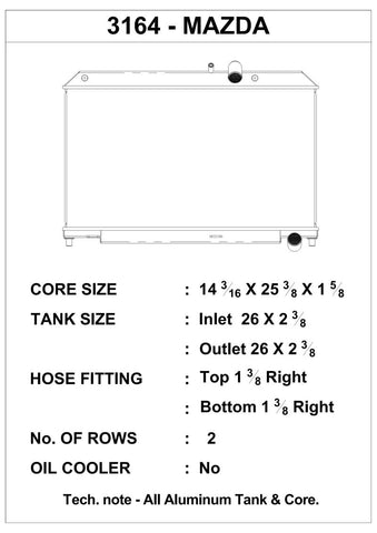 CSF 04-08 Mazda RX-8 Radiator - 3164