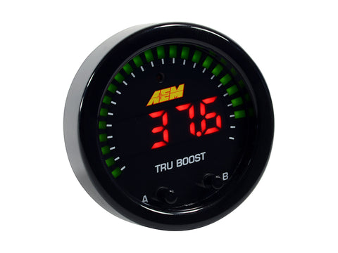 AEM X-Series Tru-Boost Controller Gauge w/ Boost Control Solenoid 80PSIg Internal MAP Sensor - 30-0352