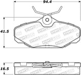 StopTech Street Brake Pads - Rear - 308.06100