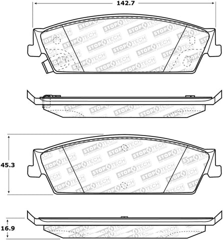 StopTech Street Select Brake Pads - 305.11940