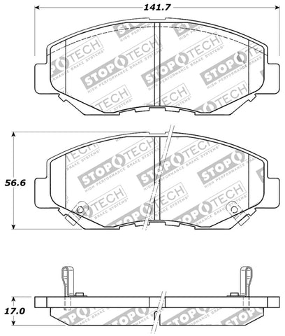 StopTech Performance 03-10 Honda Accord / 02-06 CR-V / 03-08 Pilot Front Brake Pads - 309.09140