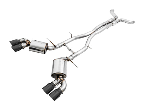 AWE Tuning 16-19 Chevy Camaro SS Res Cat-Back Exhaust -Touring Edition (Quad Diamond Black Tips) - 3015-43114