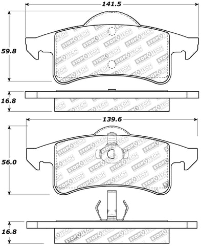 StopTech Sport Brake Pads w/Shims and Hardware - 309.07910