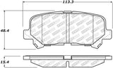 StopTech Street Select 07-13 Acura MDX Rear Brake Pads - 305.12810