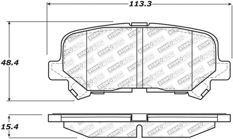 StopTech Street Select 07-13 Acura MDX Rear Brake Pads - 305.12810