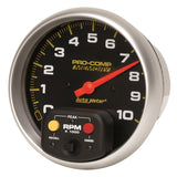 Autometer Pro-Comp 5 inch 10K RPM with Peak Memory  In-Dash Tachometer - 6801