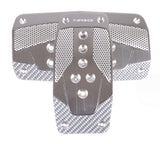 NRG Aluminum Sport Pedal A/T - Gunmetal w/Silver Carbon - PDL-450GM