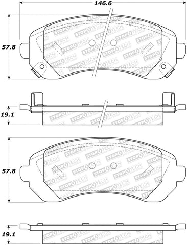 StopTech Street Brake Pads - 308.08440